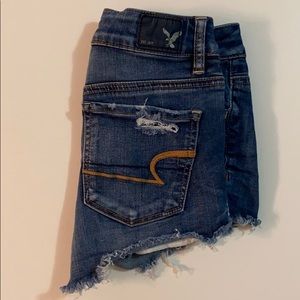 American Eagle Ripped Jean Shorts